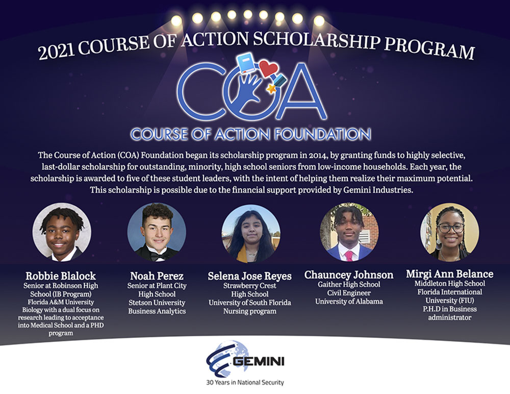 2021 COA scholarship presentation